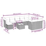 vidaXL Salon de jardin 11 Pièces avec coussins noir résine tressée