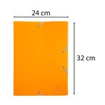 Chemise A4 3RAB+ELAST PP 24X32 JAUNE EXACOMPTA