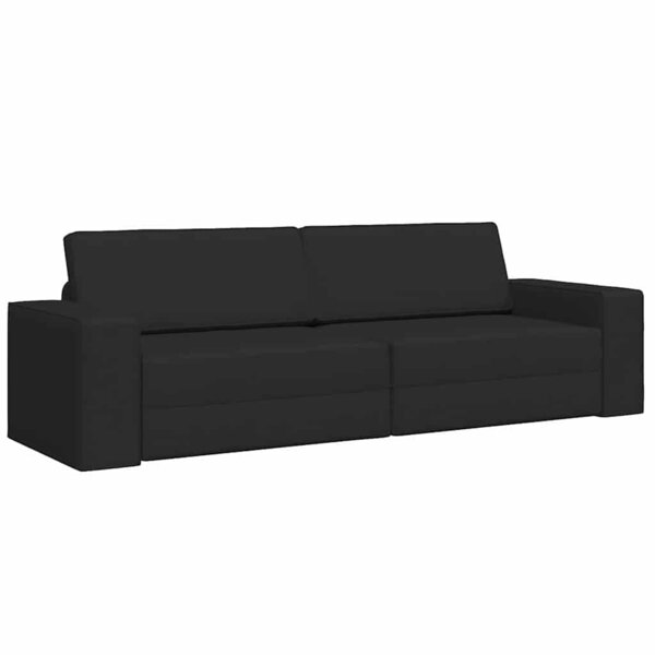 vidaXL Canapé-lit Noir 245 x 78 x 77 cm tissu