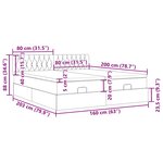 VidaXL Cadre de lit ottoman avec matelas marron foncé 160x200 cm tissu