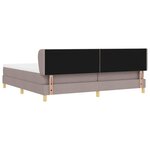 vidaXL Lit à Ressorts avec Matelas Crème 90x200 cm Tissu Taupe