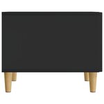 vidaXL Table basse avec tiroir Noir 49 x 50 x 40 cm Bois d'ingénierie
