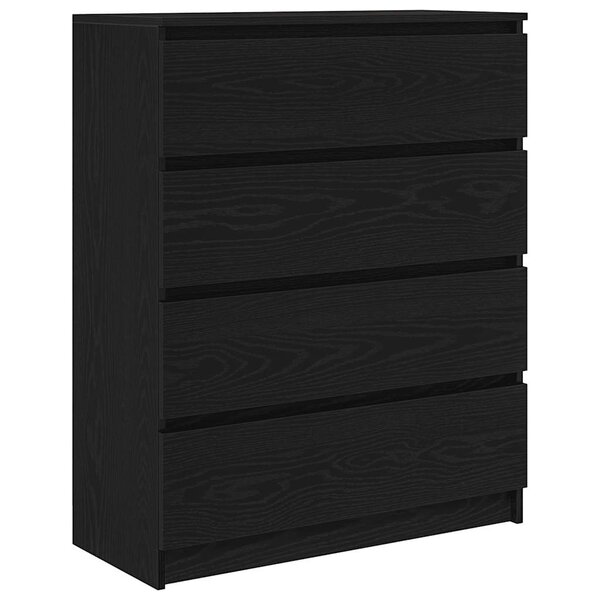 vidaXL Buffet chêne noir 80x35x99 cm bois d’ingénierie