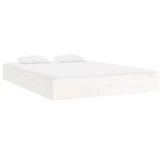vidaXL Cadre de lit sans matelas blanc bois massif 150x200 cm