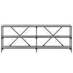 vidaXL Table console sonoma gris 200x30x75 cm bois d'ingénierie et fer
