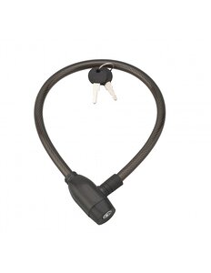 THIRARD - Antivol à clé Twisty  câble acier  vélo  12mmx0.6m  2 clés  noir - THIRARD