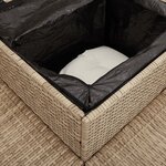 vidaXL Canapé de jardin avec table et coussins en forme de L beige