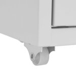 vidaXL Classeur mobile Gris 28x41x109 cm Métal