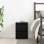 vidaXL Cabinet de chevet Chêne noir 30 x 30 x 40 cm Bois d'ingénierie