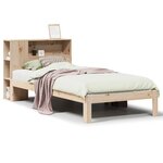 vidaXL Lit bibliothèque sans matelas 100x200 cm bois massif de pin