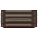 vidaXL Lit surélevé de jardin Acier galvanisé marron