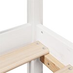 vidaXL Lit bibliothèque sans matelas blanc 160x200 cm bois pin massif