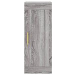 vidaXL Armoire murale sonoma gris 34 5x34x90 cm bois d'ingénierie