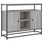 vidaXL Buffet sonoma gris 100x35x80 cm bois d'ingénierie