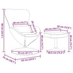 vidaXL Chaise Œuf avec Pouf Bleu 63 x 73 x 90 cm Velours