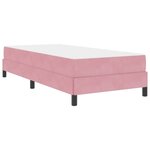 vidaXL Lit à ressorts avec matelas Rose 80 x 220 cm tissu