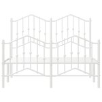 vidaXL Cadre de lit métal avec tête de lit/pied de lit blanc 120x200cm
