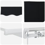 Store manuel rétractable vidaXL Noir 300x250 cm