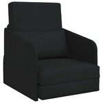 vidaXL Canapé-Lit 60cm Noir tissu
