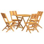 vidaXL Ensemble à manger de jardin 5 Pièces Bois de teck massif