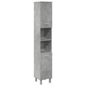 vidaXL Armoire de salle de bain Gris béton 30x30x179 cm Aggloméré