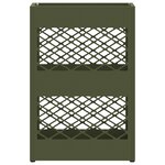 vidaXL Support de parapluie vert olive   28x12x41 cm  en acier