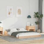 vidaXL Cadre de lit Marron 120 x 200 cm Bois massif en pin