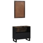 vidaXL Ensemble de mobilier de salle de bain 2 Pièces Noisette Marron