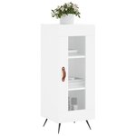 vidaXL Buffet Blanc brillant 34 5x34x90 cm Bois d'ingénierie