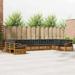 vidaXL Ensembles de canapés 10 pc Naturel et Anthracite