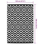 vidaXL Tapis d'extérieur ARAKIL Gris 120x180 cm PP