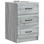 vidaXL Cabinet de chevet Sonoma gris 43 x 41 x 63 5 cm