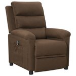 vidaXL Fauteuil inclinable électrique Marron Tissu