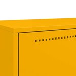 vidaXL Buffet haut jaune moutarde 68x39x111 5 cm acier