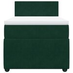 vidaXL Sommier à lattes de lit avec matelas Vert foncé 90x190 cm