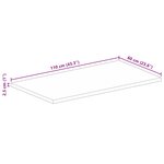 vidaXL Dessus de table rectangulaire bois massif de manguier brut