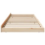 vidaXL Cadre de lit Marron 90 x 200 cm Bois de pin massif