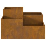 Jardinière vidaXL 100x100x48 cm en acier résistant aux intempéries