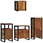 vidaXL Ensemble de mobilier de salle de bain avec étagère 4 Pièces