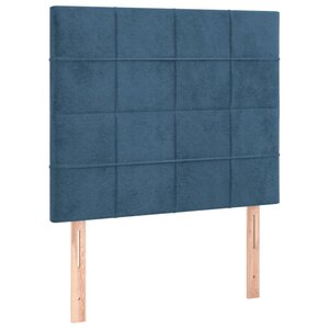 vidaXL Tête de lit Bleu foncé 80x5x118/128 cm Velours