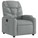 vidaXL Fauteuil inclinable électrique Gris clair Tissu