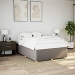 vidaXL Cadre de lit sans matelas taupe 160x200 cm tissu