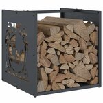 vidaXL Portant de bois chauffage anthracite 40x40x40 cm