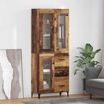 vidaXL Haut Armoire Bois Ancien 69 5 x 34 x 180 cm Bois d'ingénierie