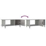 vidaXL Table basse gris béton 90x50x40 cm bois d'ingénierie