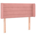 vidaXL Tête de lit avec oreilles Rose 83x16x78/88 cm Velours