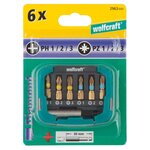 Wolfcraft jeu d'embouts de tournevis en diamant 7 pièces 2963000