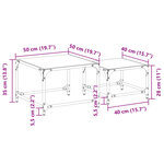vidaXL Tables basses gigognes 2 Pièces dessus en verre noir acier