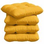 vidaXL Coussins de siège 4 Pièces Jaune clair 45 x 45 cm