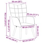 Fauteuil Relaxant VidaXL en Tissu Peluche Gris Clair